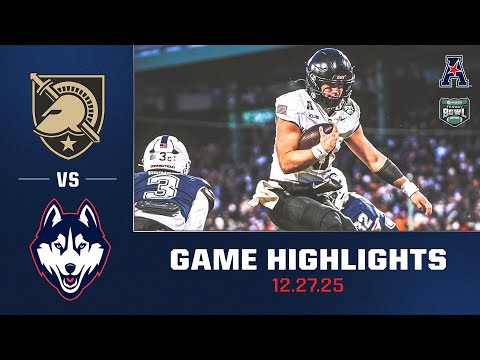 Army vs UConn Fenway Bowl Football Highlights (Dec 27, 2025)