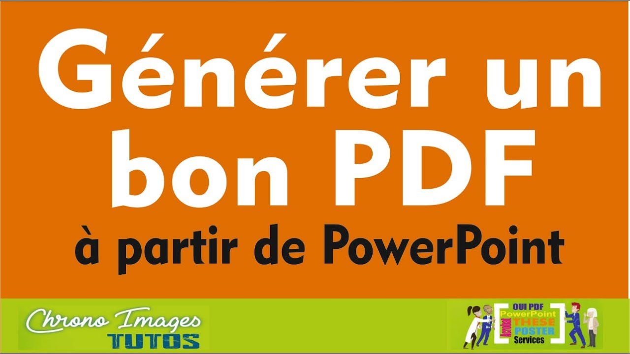 A PARTIR DE POWERPOINT COMMENT GENERER UN PDF ?