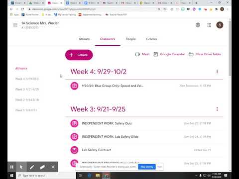 Looking at Google Classroom  Stream and Classroom