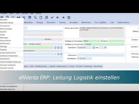 eNVenta ERP ✅ Leitung Logistik einstellen