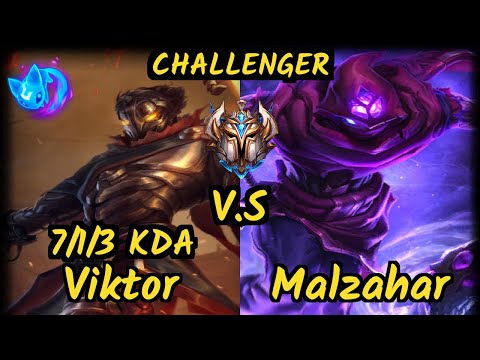 Xico (VIKTOR) vs MALZAHAR - 7/1/3 KDA MID CHALLENGER GAMEPLAY - EUW