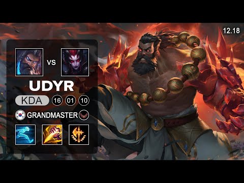 Udyr vs Elise Jungle - KR Grandmaster - Patch 12.18 Season 12