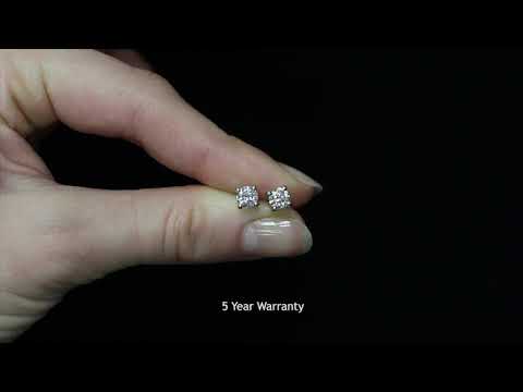 18ct White Gold 1.00ct Claw Set Diamond Stud Earrings HJ425