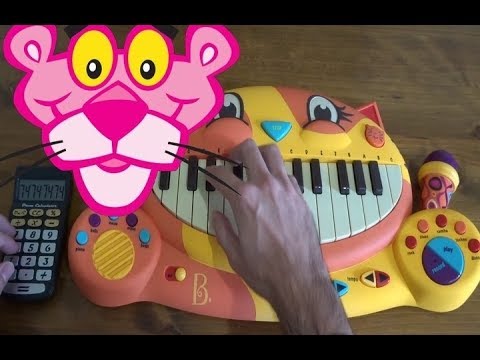 The Pink Panther Theme But I Played it on a CAT PIANO and a DRUM CALCULATOR