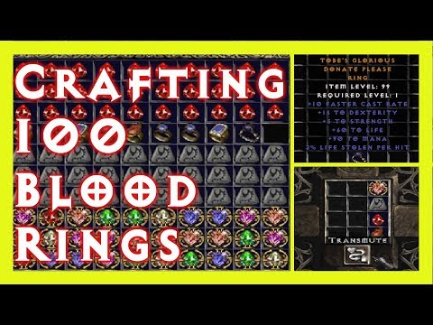 Diablo 2 Crafting 100 Blood Rings