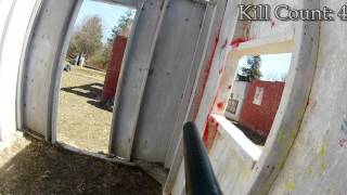 preview picture of video 'GoPro Hero 2 Paintball Gameplay: Easter Bunny Hunt! Village - Elimination @ Hell Survivors'