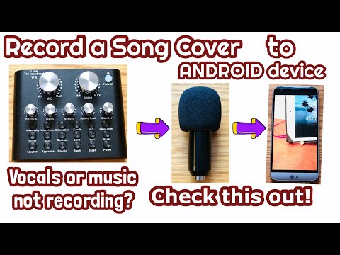 RECORD SONG COVER to ANDROID DEVICE Using V8 Sound Card & BM 800 Condenser Microphone