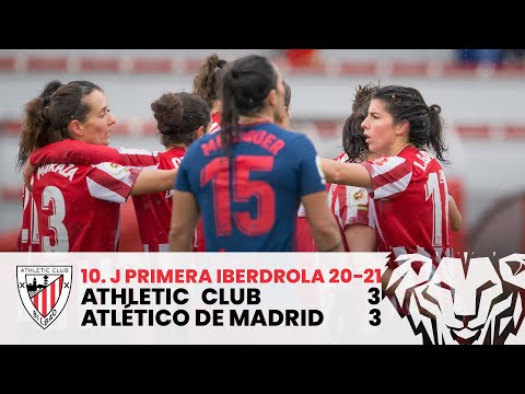 ⚽ RESUMEN I Athletic Club 3-3 Atlético de Madrid I J10 Primera Iberdrola 2020-21 I Laburpena