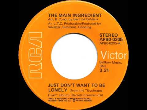 1974 HITS ARCHIVE: Just Don’t Want To Be Lonely - The Main Ingredient (stereo 45)