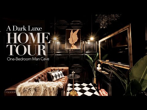 CONDO HOME TOUR | How To Renovate A Dark Luxe One-Bedroom Man Cave