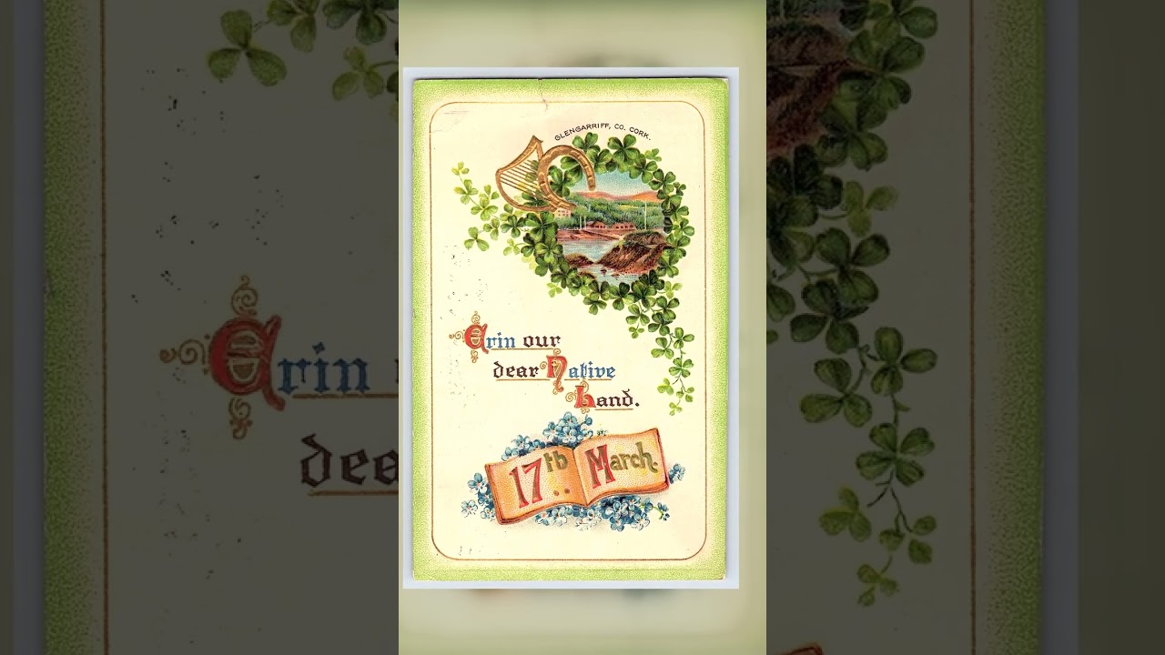 Glengarriff, Co. Cork, Divided Back Postcard, St. Patrick's Day, 1912 Video