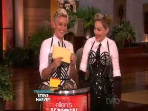 Madonna makes funny noise laughing on Ellen