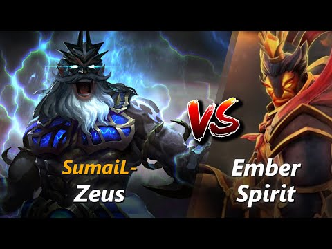 How to Zeus mid vs Ember Spirit (feat. SumaiL-) | First 10 minutes