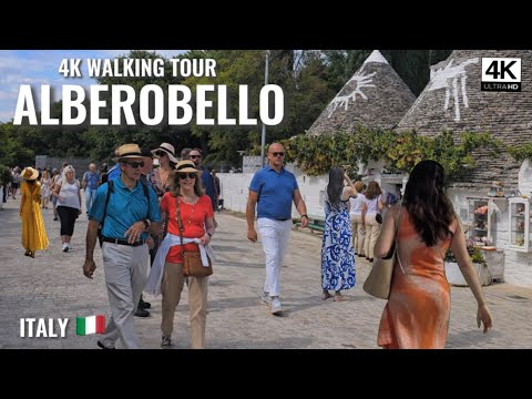 ALBEROBELLO, ITALY'S MOST BEAUTIFUL FAIRYTALE TOWN, 4K WALKING TOUR 
