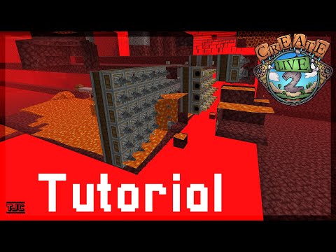 Tutorial: NETHERITE DRILL | Can drive through lava - ⚙️ Create Live II