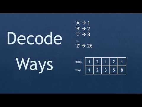 Coding Interview Problem - Decode Ways