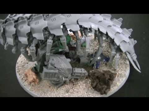 Necron Tomb Stalker from Forge World assembled.- Blue Table Painting