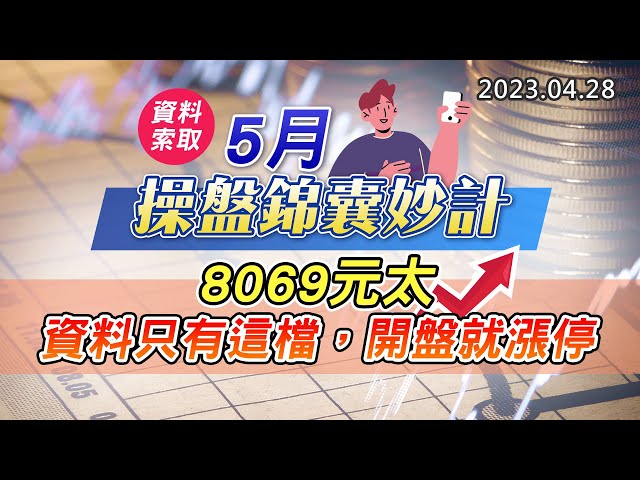 20230428《股市最錢線》#高閔漳 資料索取：5月操盤錦囊妙計”“8069元太，資料只有這檔，開盤就漲停