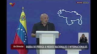 Rueda de prensa de Jorge Rodríguez con medios internacionales, 11 de julio de 2026