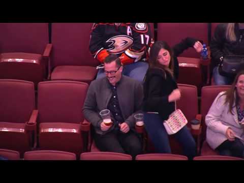 Anaheim Ducks Fans Dance Battle at Honda Center