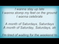 Rem - A Month Of Saturdays Lyrics