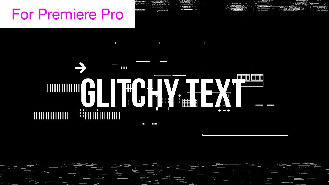 Digital Glitched Text Effects - Motion Graphics Template