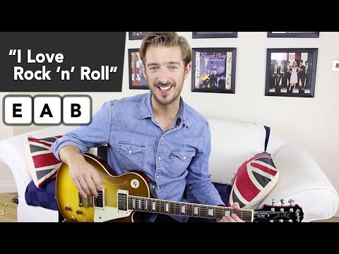 I Love Rock And Roll Guitar Lesson Tutorial - EASY Electric Guitar Song!