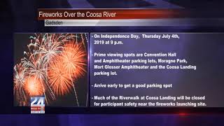 Firework Display to be Held over Coosa River in Gadsden