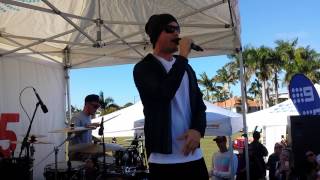 Illy performs Tightrope live at the B105 pop up show in Wynnum