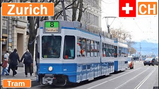 ZURICH TRAMS / Zürich Straßenbahn 2022 [4K]