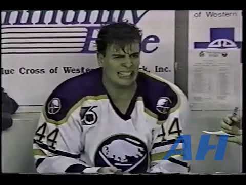 NHL Dec. 27, 1991 Brad Miller,BUF v Bob Sweeney,BOS Buffalo Sabres Boston Bruins