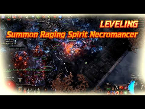 [POE 3.21] Leveling as if League Start Summon Raging Spirit Necromancer Build Guide