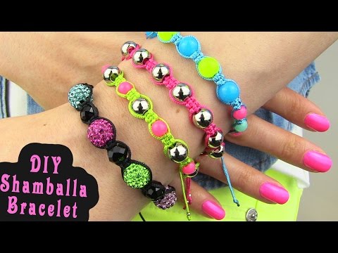 シャンバラブレスレットをDIY!マクラメブレスレットの作り方 (DIY Shamballa Bracelet! How To Make Macrame Bracelets)