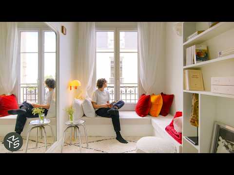 NEVER TOO SMALL: Attic Conversion to Elegant Micro Apartment, Paris 25sqm/269sqft
