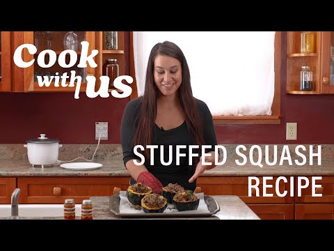 Bison and Wild Rice Stuffed Acorn Squash Recipe | Cook...