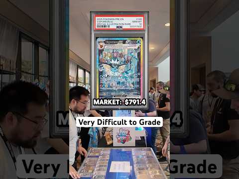 Talking about how tough it is to grade this card… so he traded for it outright. Lucky I had it ready