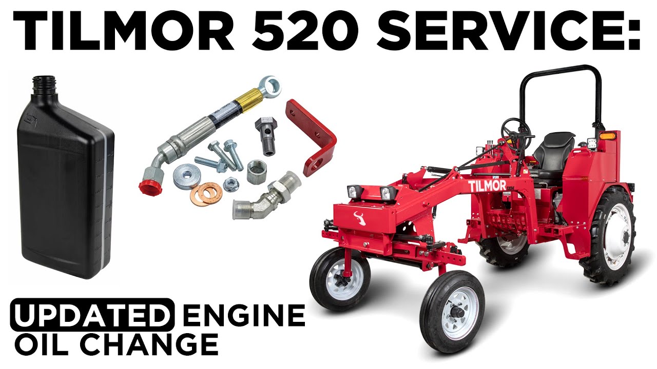 Changing Engine Oil (Updated Drain Plug) - Tilmor 520 Tractor Service
