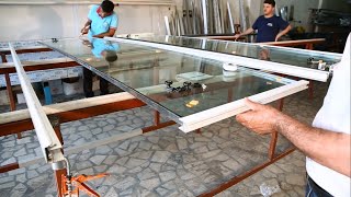 Giyotin Cam Balkon İmalatı | Kupa Isıcamlı Giyotin Sistem Üretim Aşama
