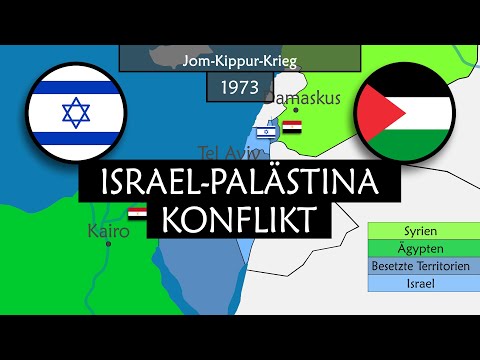 Die Geschichte von Israel und Palästina - auf einer Karte