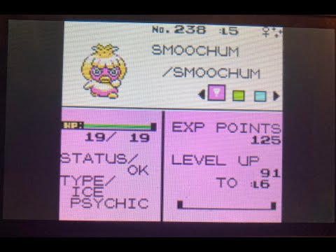 1st encounter shiny Smoochum using the Odd Egg method | Pokémon Crystal