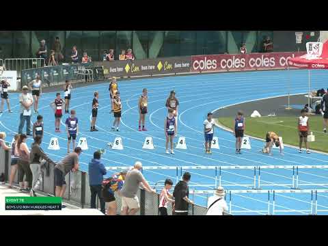Boys U12 80m Hurdles Heat 7: 2022-23 State Combined Events Championships - Sunday