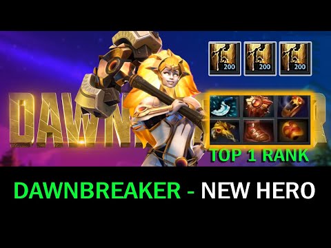 Dawnbreaker  Top 1 Rank 11MMR -  New imba Dota 2 7 29 patch