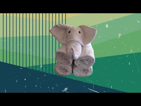 Towel Elephant | Towel Animal | Towel Origami | Housekeeping Towel Art / Designs | Towel Folding