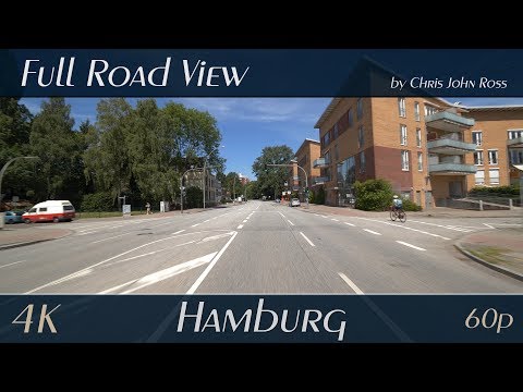 Hamburg, Germany: Stellingen, Eidelstedt - Kieler Straße (Wördemanns Weg - Elbgaustraße) - 4K UHD
