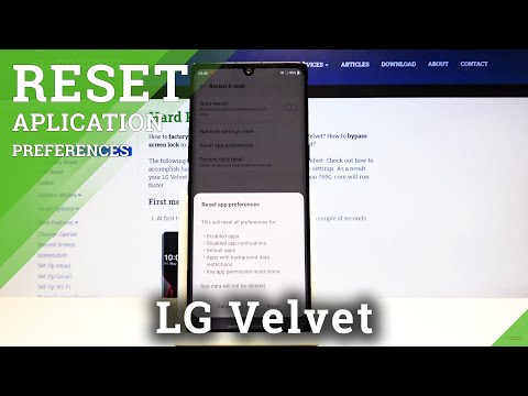 How to Reset App Preferences in LG Velvet – Restore App Settings