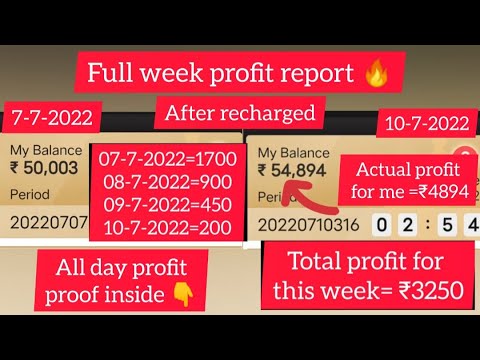 Full week report (7-7-2022 to 10-7-2022) #earnmoneyonline #wealthclub9