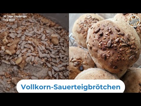 Same-Day Vollkorn-Sauerteigbrötchen – Schnell, gesund & unglaublich aromatisch! 😍