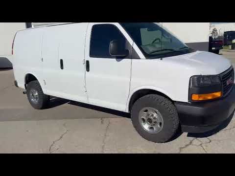 2024 GMC Savana Cargo Van 2500 Regular Wheelbase Rear-Wheel Drive in White for sale at Pine Tree Ford in Woodbridge, ON