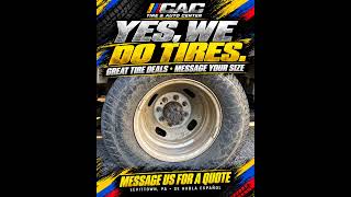 Fresh Rubber! What's your tire size? C.A.C Tire and Auto Center #tires #mechanic