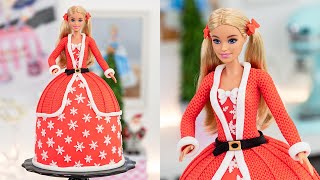 Bake Your Own Holiday Magic with a Mrs. Claus Barbie Doll Cake - Tan Dulce